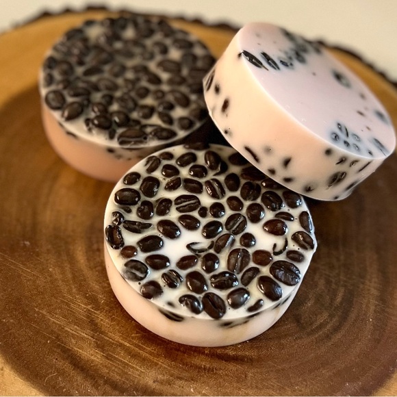 Handcrafted Soap - Maple Almond Fragrance with Whole Coffee Beans - Picture 2 of 5